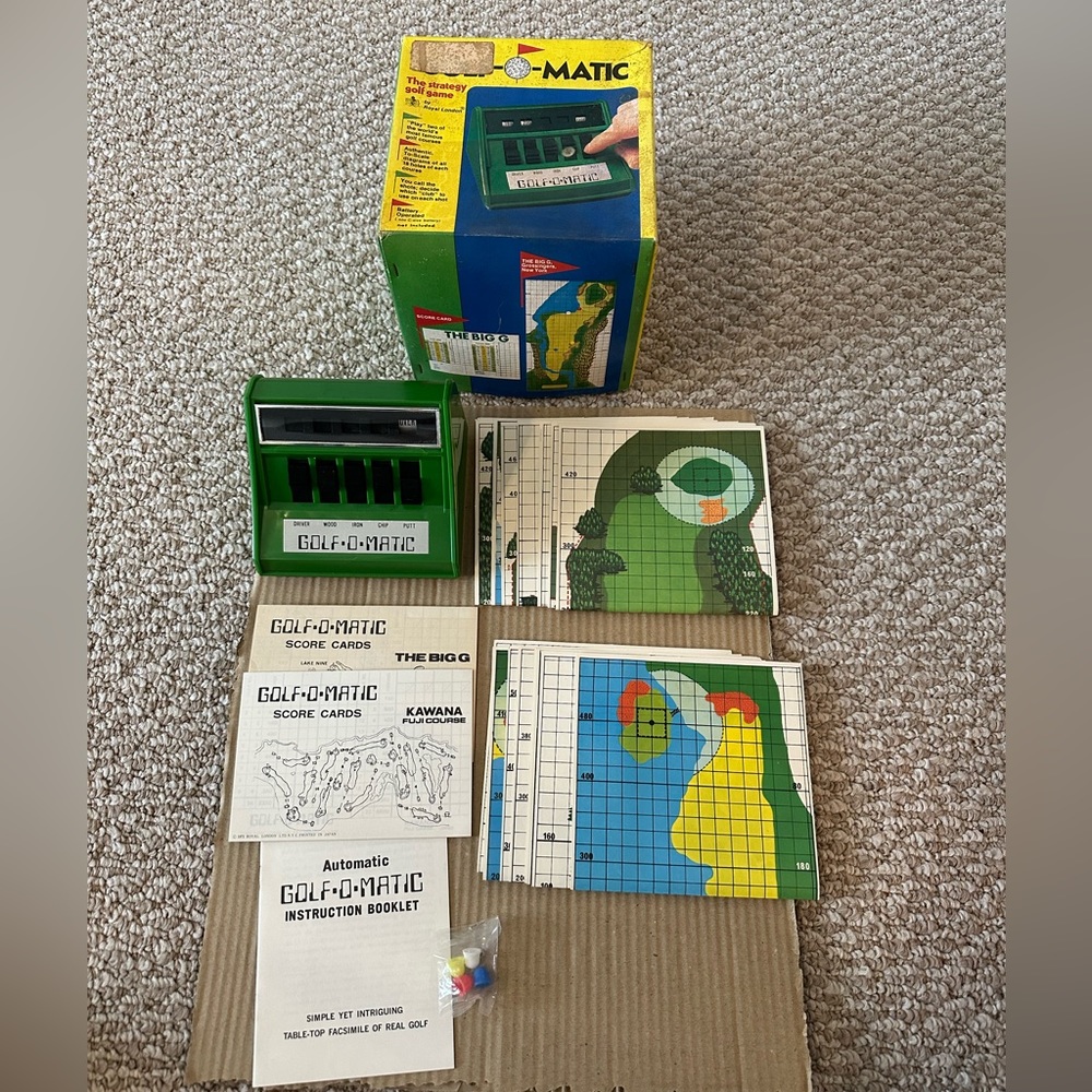 *Rare* Vintage 1972 GOLF-O-MATIC Strategy Golf Board Game TESTED WORKING